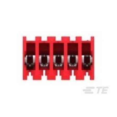 Te Connectivity Headers & Wire Housings Feed Thru W/Tab 5P Red Tin 22 Awg 3-644540-5